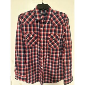 Men's Pearl Snap Button Down Flannel Size XL
